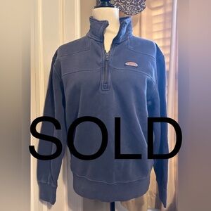 Vineyard Vines NWT Navy Blue Qtr.-Zip Sweatshirt Womens M